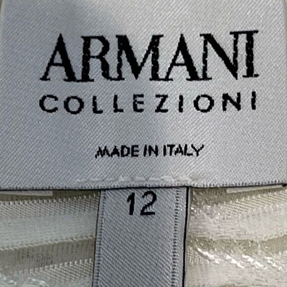 Armani Collezioni Striped Ivory Tee - Picture 3 of 4